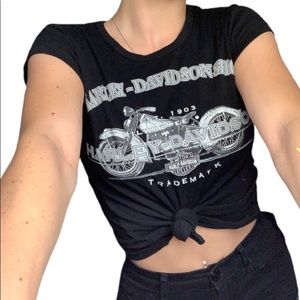 black harley davidson baby tee